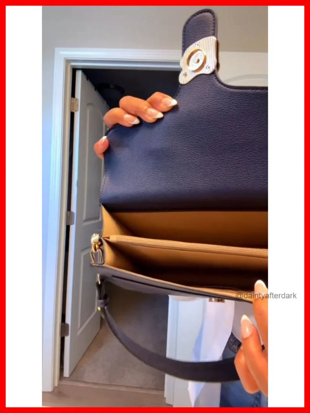 Vegan Leather Crossbody Bag for Women with 2 Straps - Trendy Small Satchel Purse
